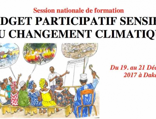 Session nationale de formation BUDGET PARTICIPATIF SENSIBLE AU CHANGEMENT CLIMATIQUE